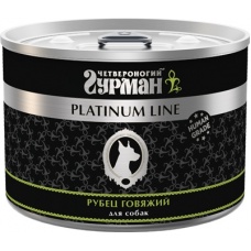 Четвероногий Гурман Platinum консервы для собак Рубец говяжий