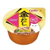 INABA CIAO влажный корм для кошек Kinnodashi cup Тунец Магуро с морским гребешком, 70 г
