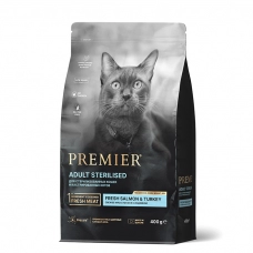 Premier Cat Salmon&Turkey STERILISED сухой корм для стерилизованных кошек, индейка и лосось