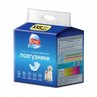 Cliny Подгузники для сoбак и кошек весом 1-2,5 кг, XXS