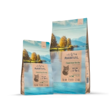 Сухой корм RAWIVAL для взрослых кошек, утка и индейка