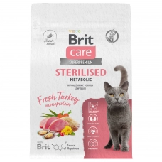 Brit Care сухой корм для стерилизованных кошек, индейка