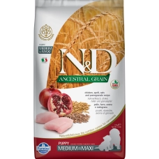 Farmina N&D Низкозерновой сухой корм для щенков макси, курица с гранатом