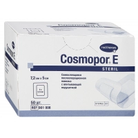 COSMOPOR E steril - Самоклеящиеся послеоперац. повязки: 7,2 х 5 см; 50 шт.