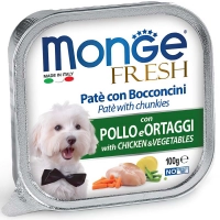 Monge Dog Fresh консервы для собак курица с овощами 100г