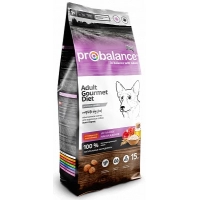 Probalance корм сухой Gourrmet diet Adult для собак c говядиной и ягненком, 15кг