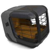 4PETS Автобокс для животных до 8кг "Caree Smoked Pearl" с креплением ISOFIX, коричневый