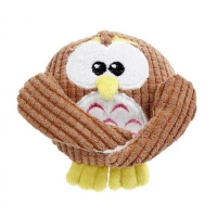 EBI Игрушка для собак мягкая "Птица", коричневая, 13х13.5cм