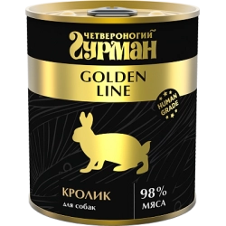 Четвероногий гурман Golden Line консервы для собак с кроликом в желе