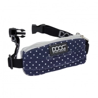DOOG Сумка на пояс "Stella Mini", синяя в белый горох, 15х7,5х3см