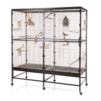 MONTANA Клетка для малых и средних птиц "Paradiso 150 ", Choco-Vanile, 150х65х161см