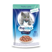 PreVital Premium консервы для стерилизованных кошек c птицей в соусе, 100 г