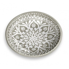 TARHONG Миска для животных "Boho Medallion", белая с рисунком, 13х13х2,8см (180мл)