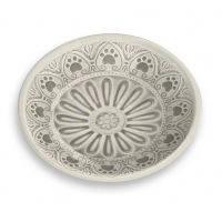 TARHONG Миска для животных "Medallion Paw", бежевая с лапками, 13х13х2,8см (180мл)