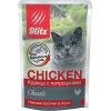 Blitz Classic пауч для кошек кусочки в соусе Курица с потрошками, 24 шт