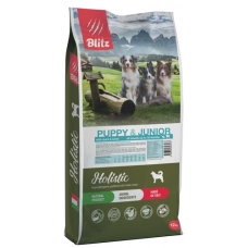 Blitz Puppy&Junior Holistic корм низкозерновой для щенков и юниоров Утка и Ягненок