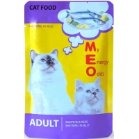 Ме-О Adult пауч для кошек №8 Макрель в желе