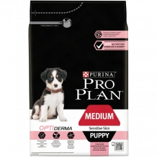 Pro Plan сухой корм для щенков ср.пород с чувст.кожей лосось